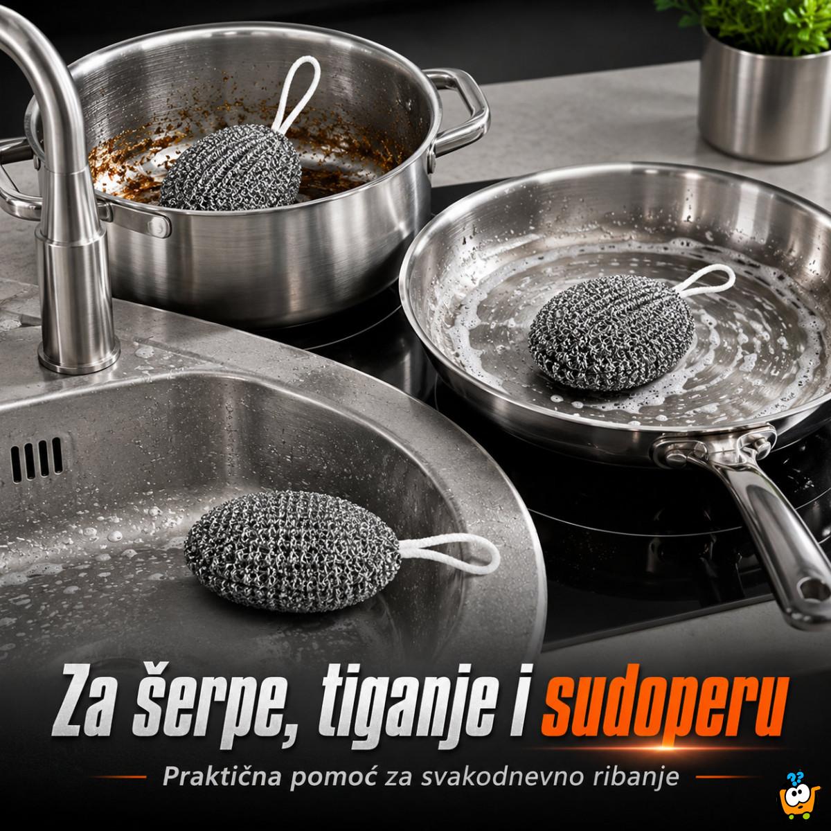 Set 5 magičnih žica za ribanje tvrdokornih masnoća - za zagorele šerpe, tiganje i rešetke