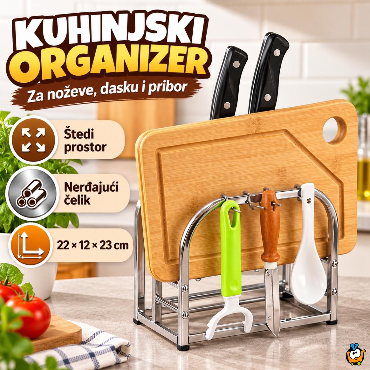 Kompaktni kuhinjski organizer za noževe i dasku