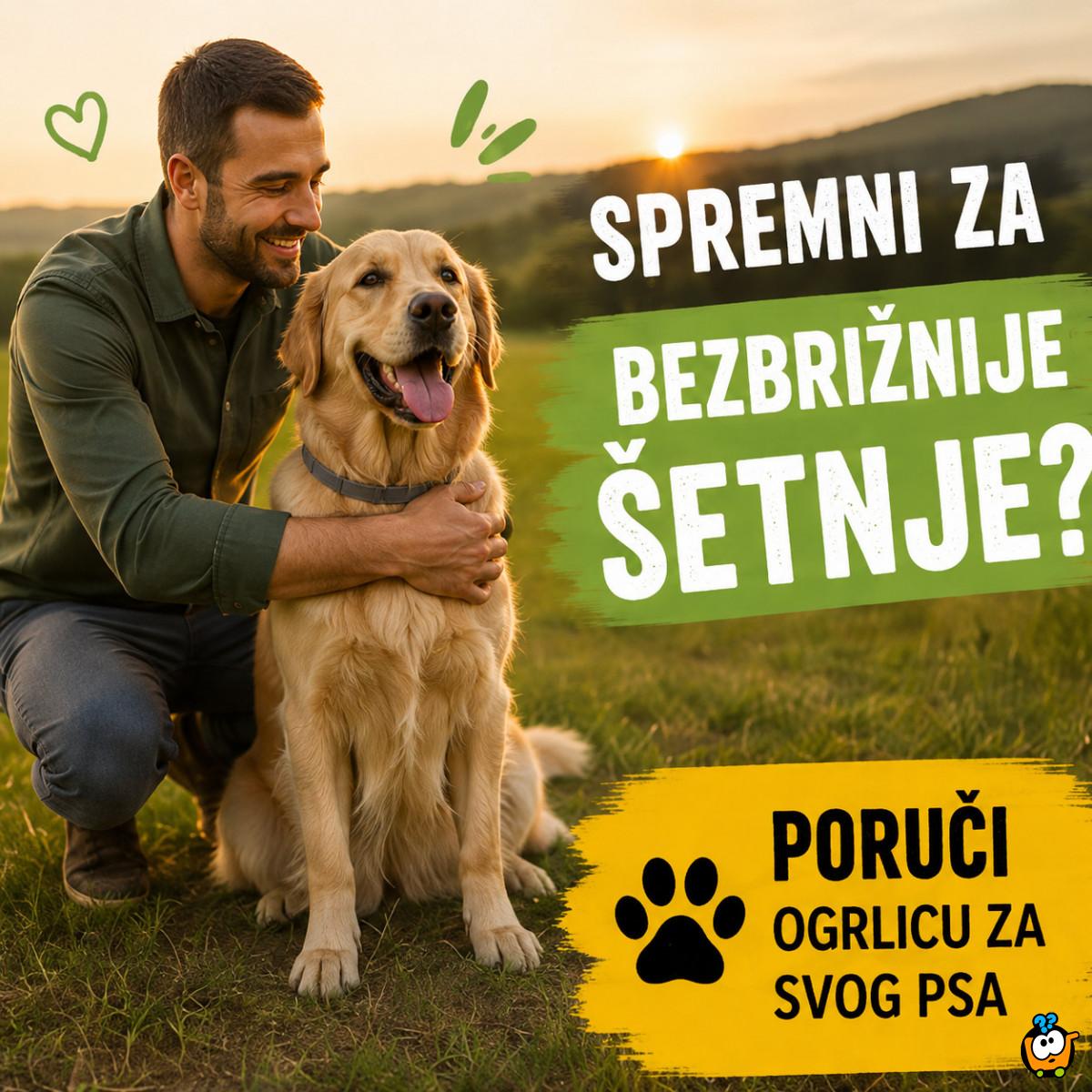 Vodootporna podesiva ogrlica protiv buva za veće pse do 62 cm