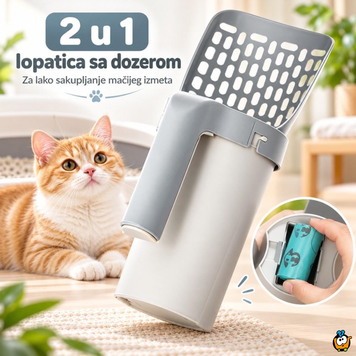 2 u 1 lopatica sa dozerom za sakupljanje macinog izmeta