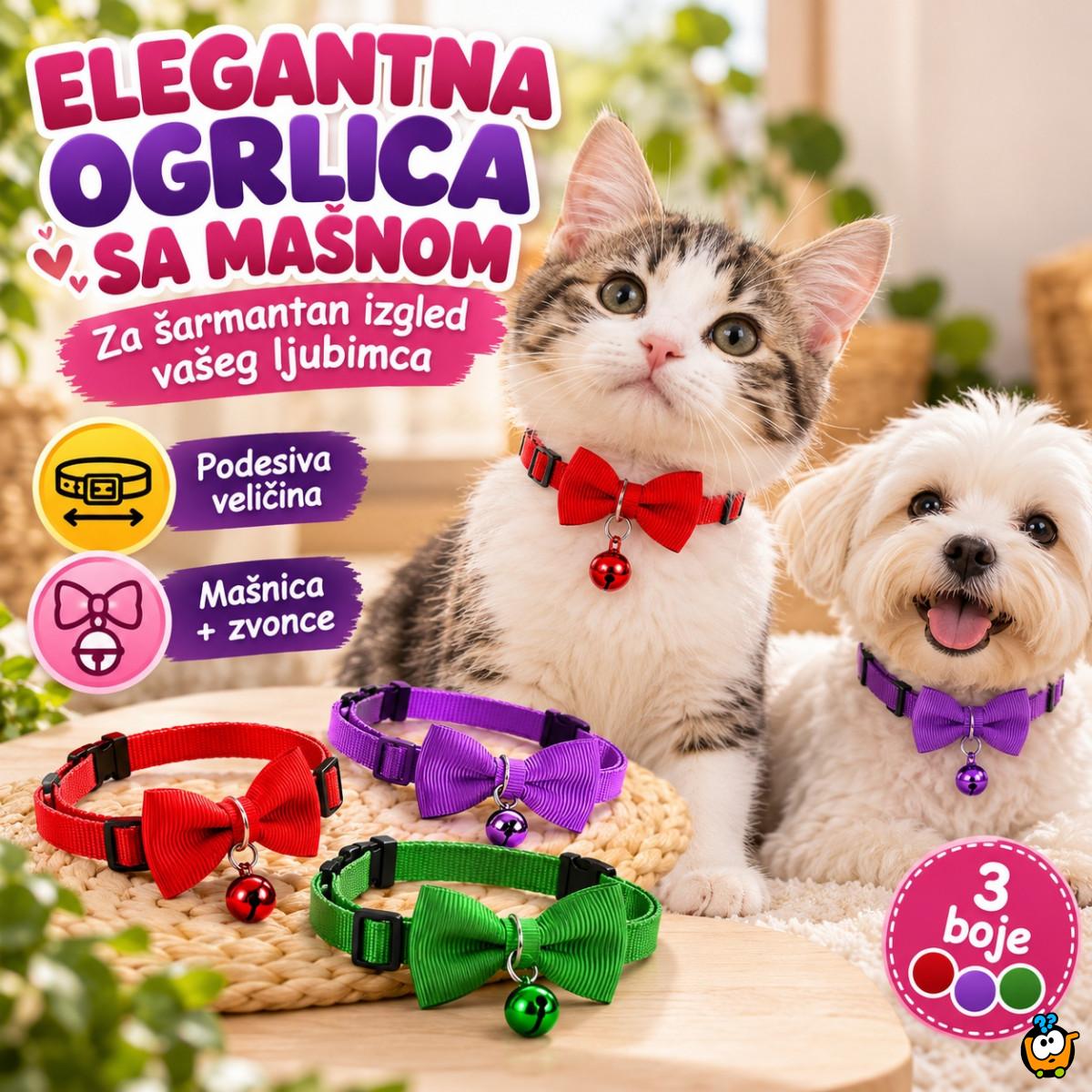 Elegantna ogrlica sa mašnom za kućne ljubimce