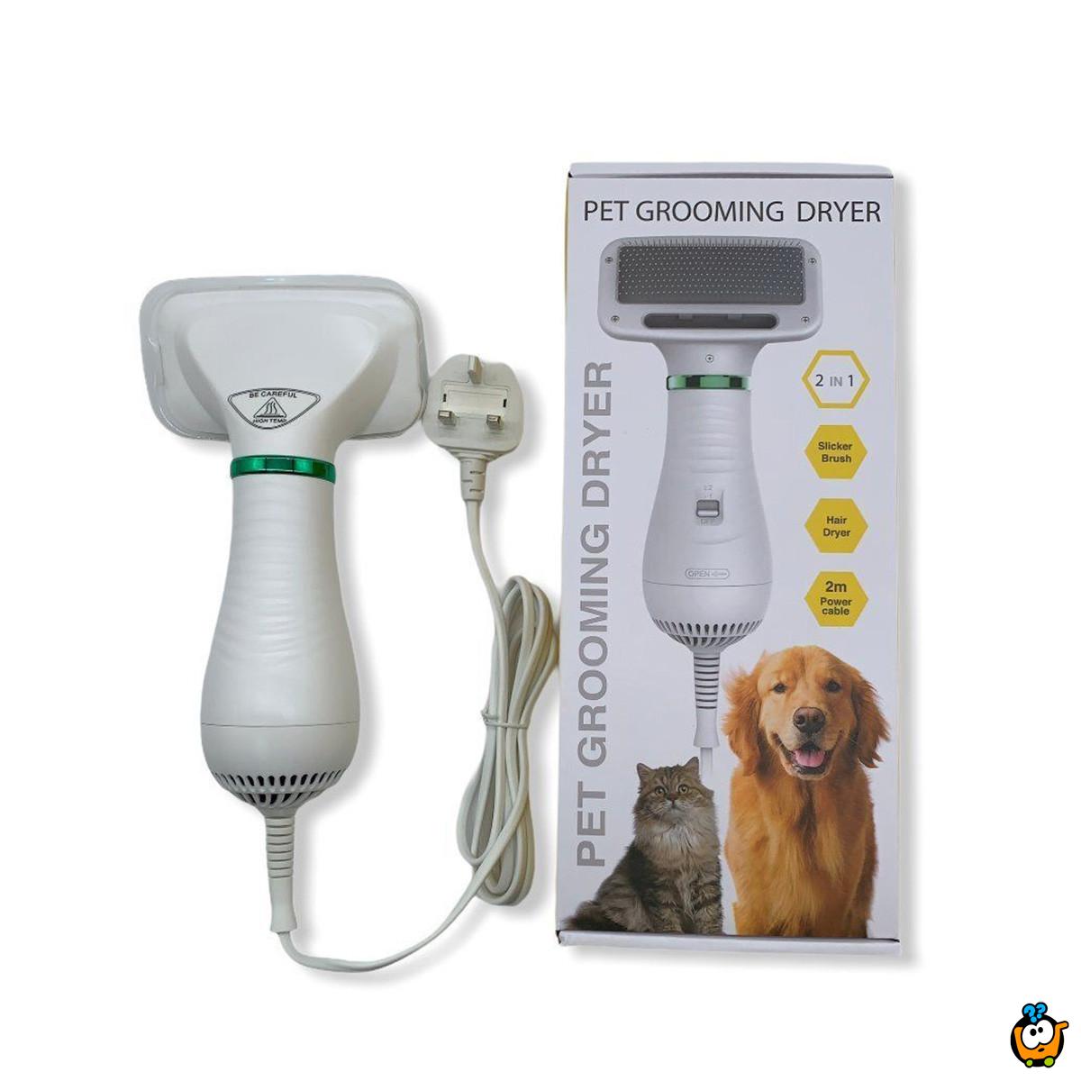 Furminator 2u1 fen za pse sa četkom - sušenje i uređivanje dlake