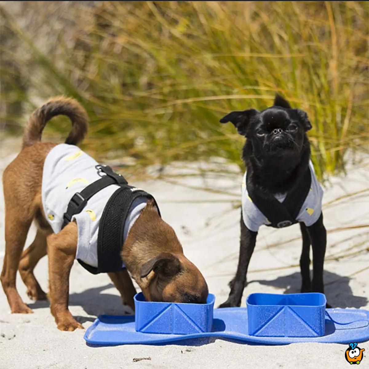 Folding pet dog bowl - dupla silikonska posuda za pse i mačke