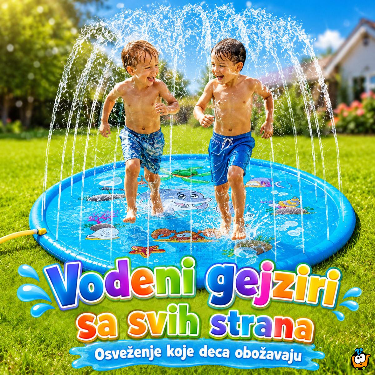 Dečija vodena prostirka sa prskalicama – plitki bazen za dvorišnu zabavu