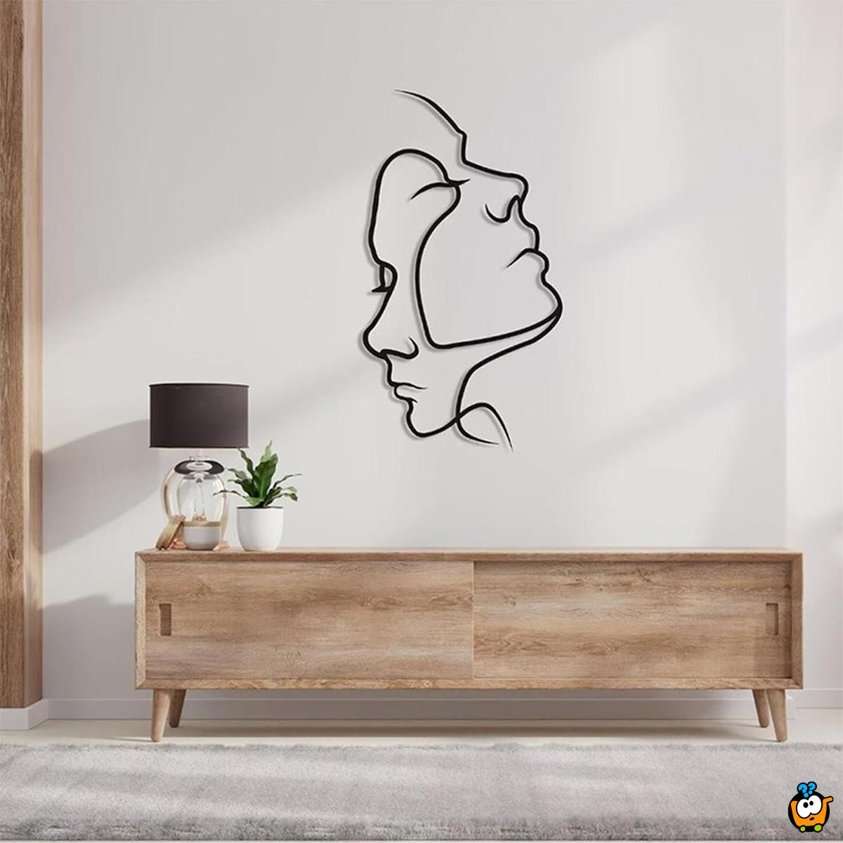 Art Face ornament - Umetnička zidna figura sa portretima
