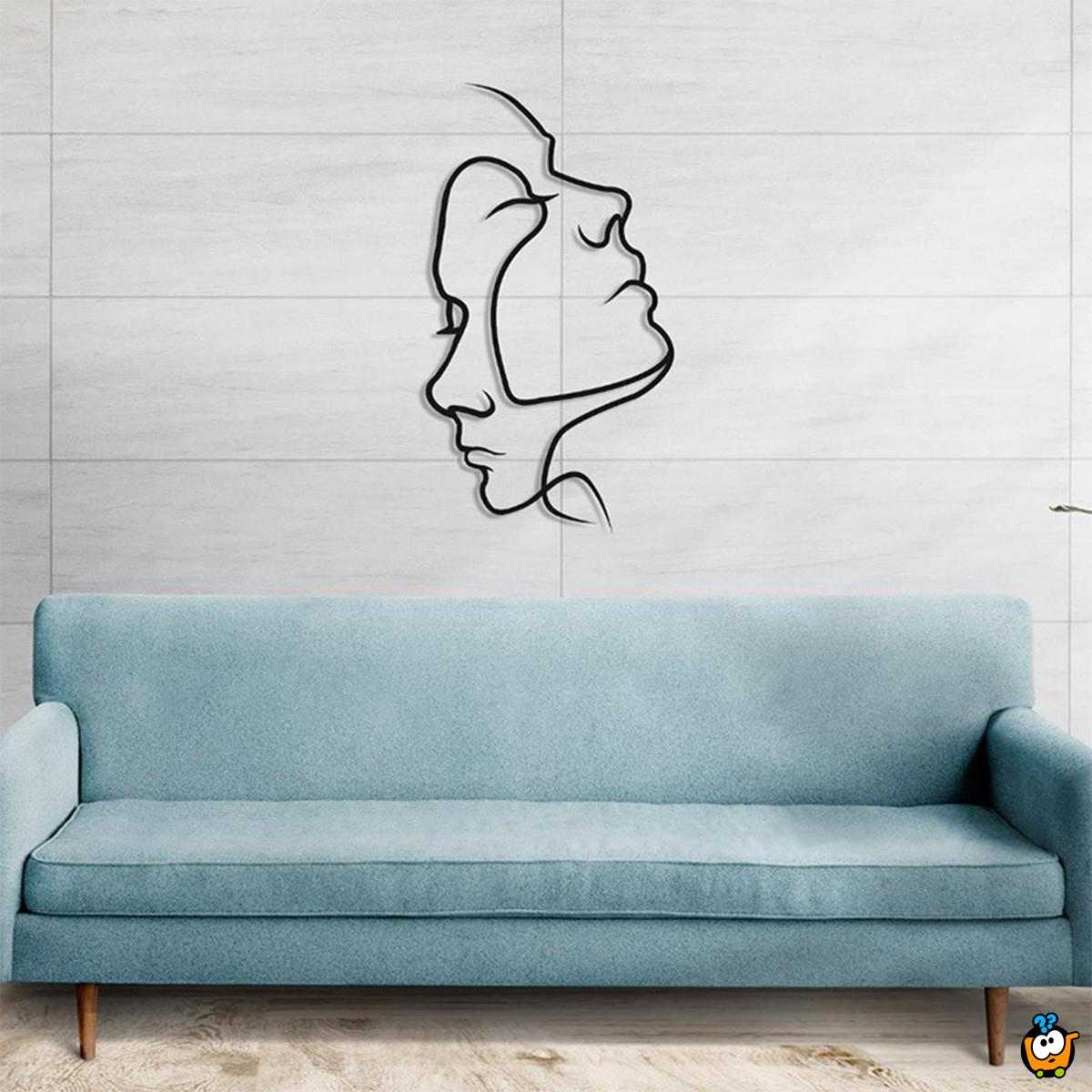 Art Face ornament - Umetnička zidna figura sa portretima
