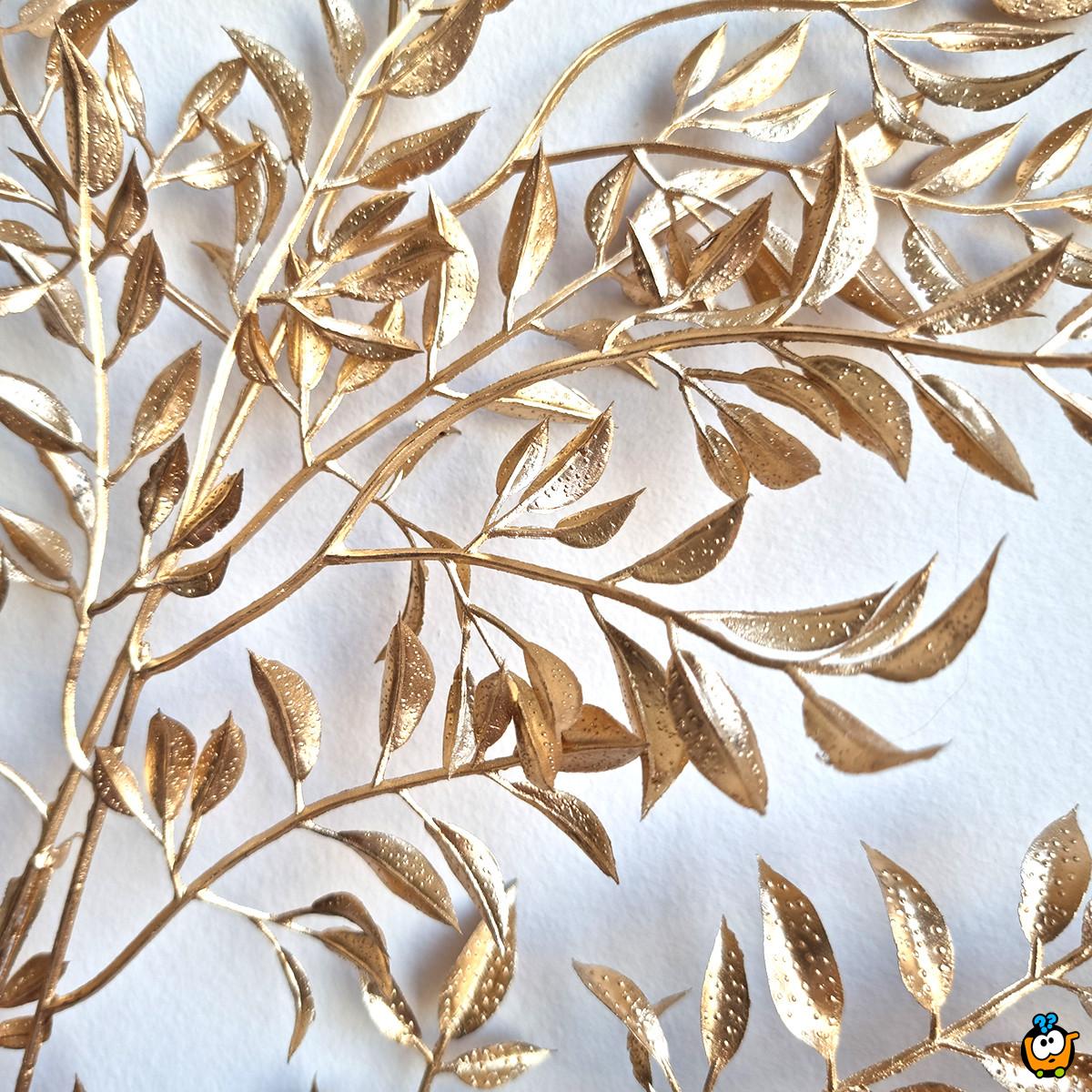 Golden small leaves - Dekorativni listovi u zlatnoj boji