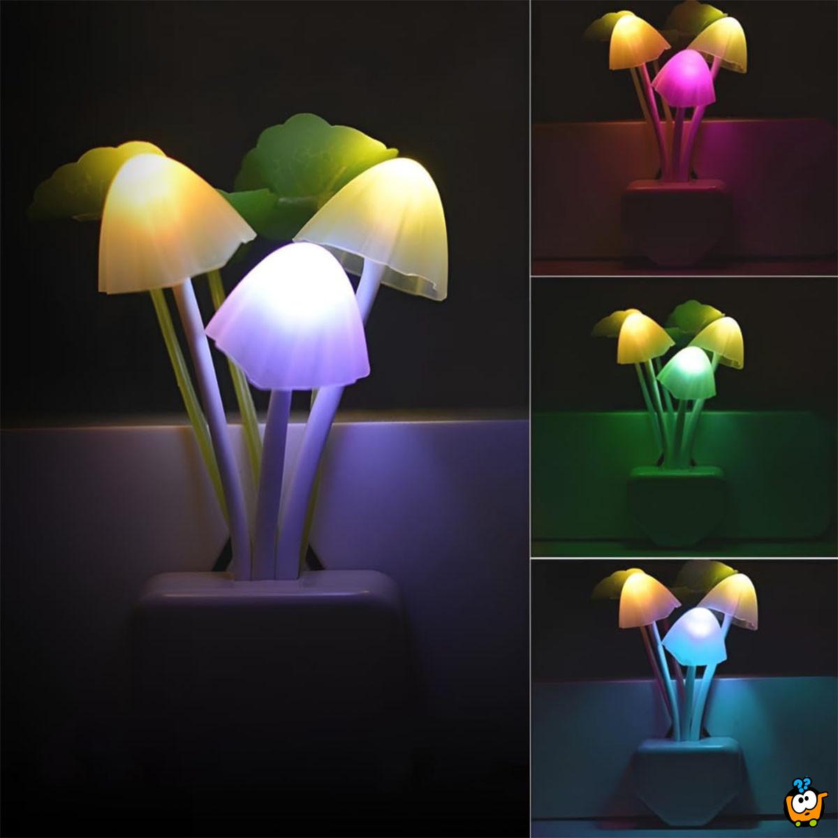 Svetlucave pečurke – Dekorativna lampa za utičnicu