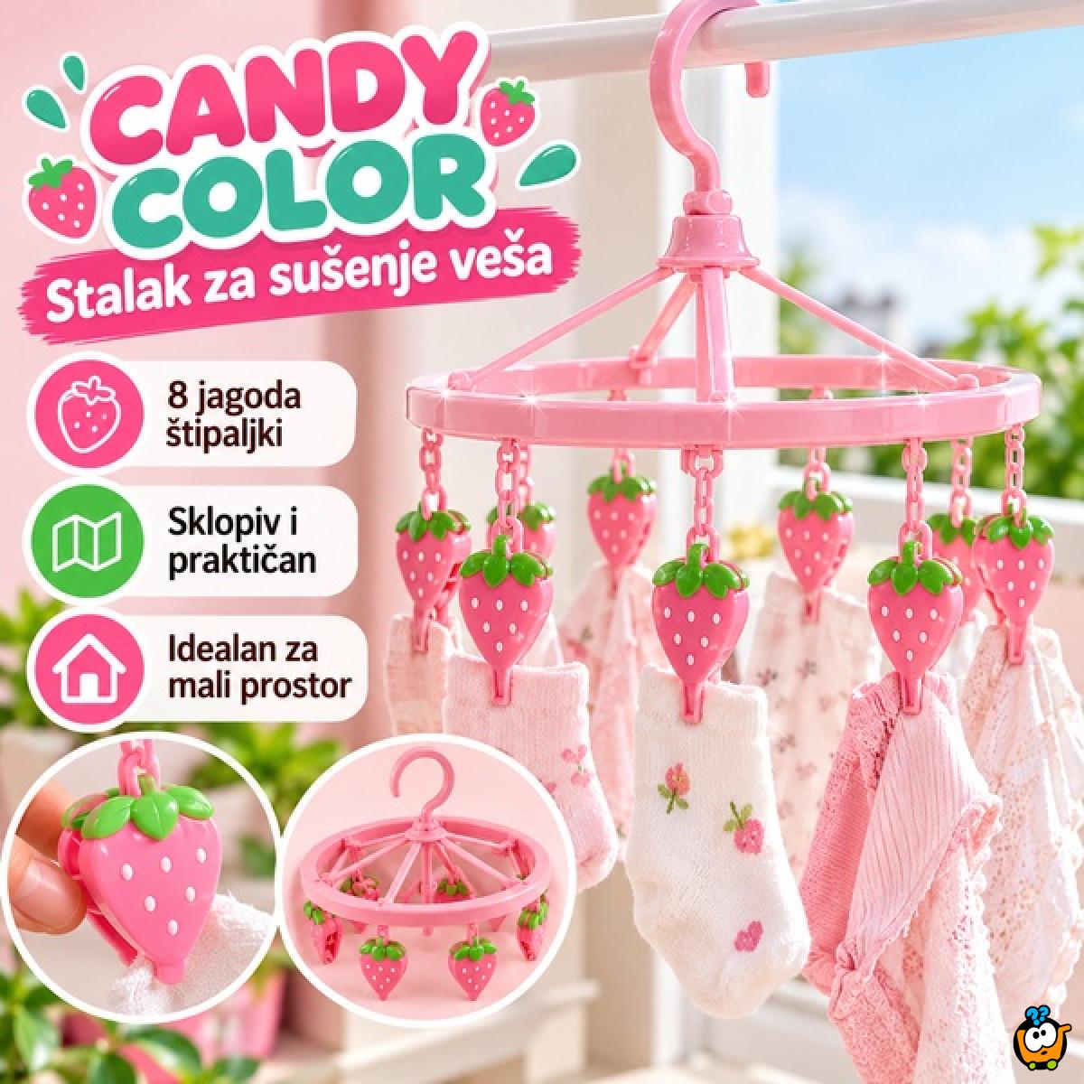 Candy color - Stalak za sušenje veša u dizajnu jagoda