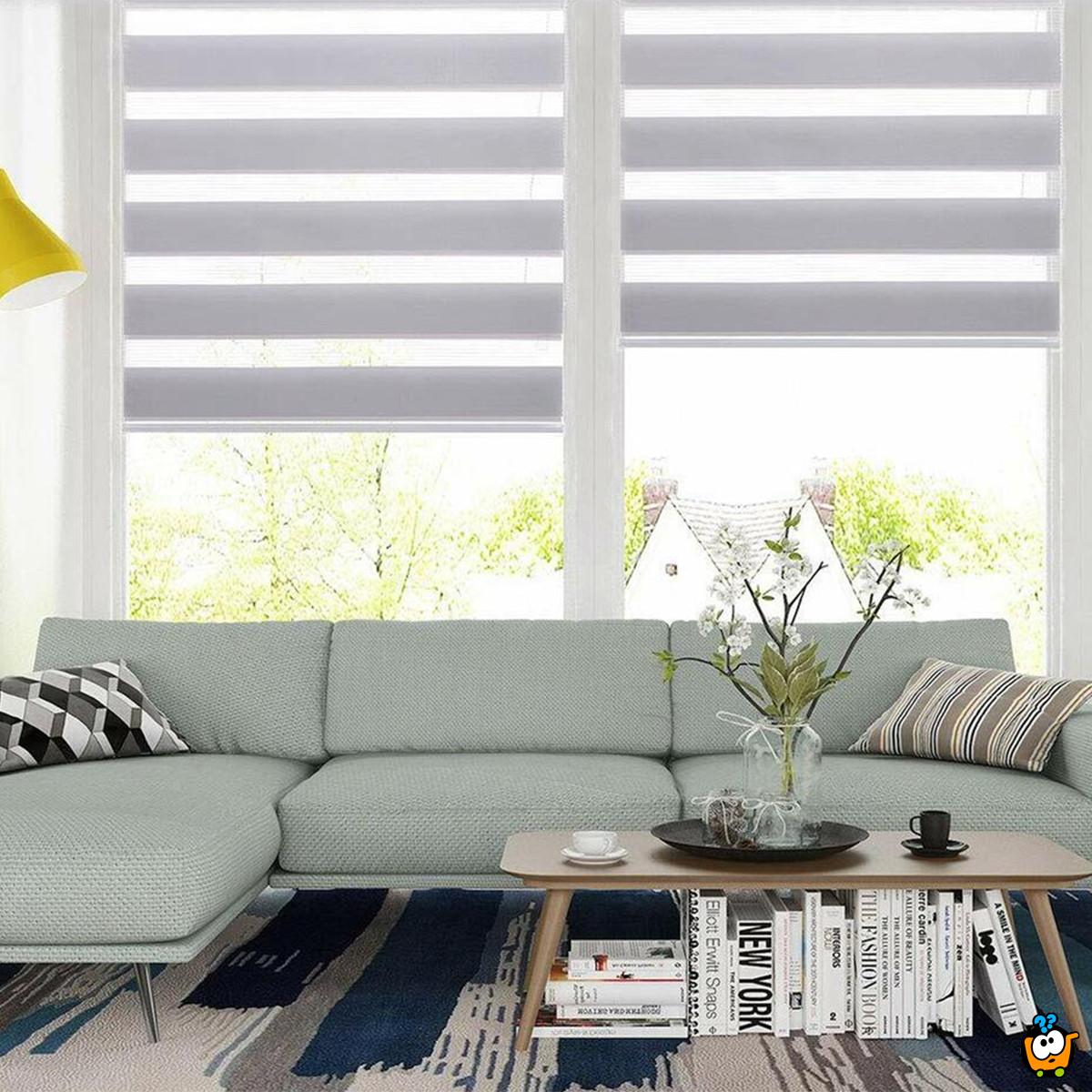 Bela zebra zavesa za moderan ambijent