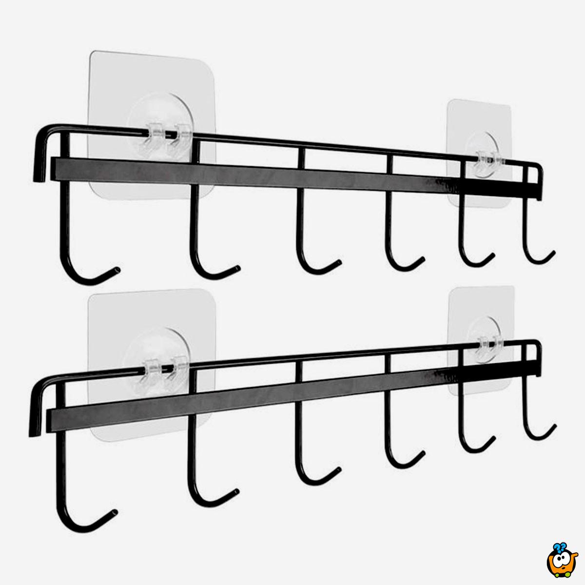Mini zidni čiviluk - Samostojeći multi-stalak sa 6 zakačaljki