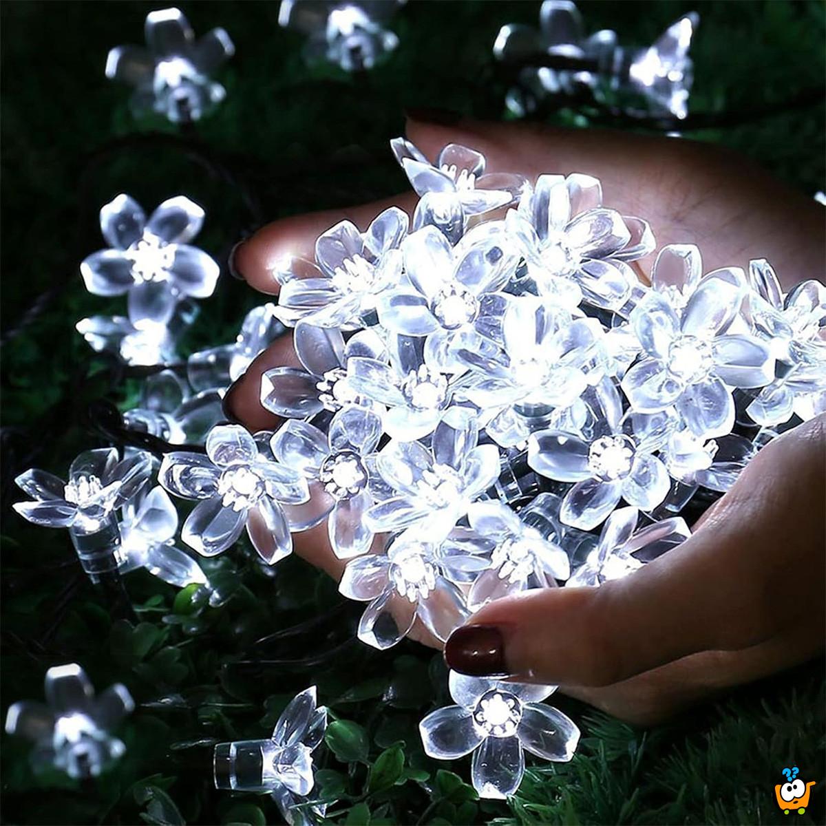 Floral solar lights – Prolećne cvetne LED lampice 6,5m