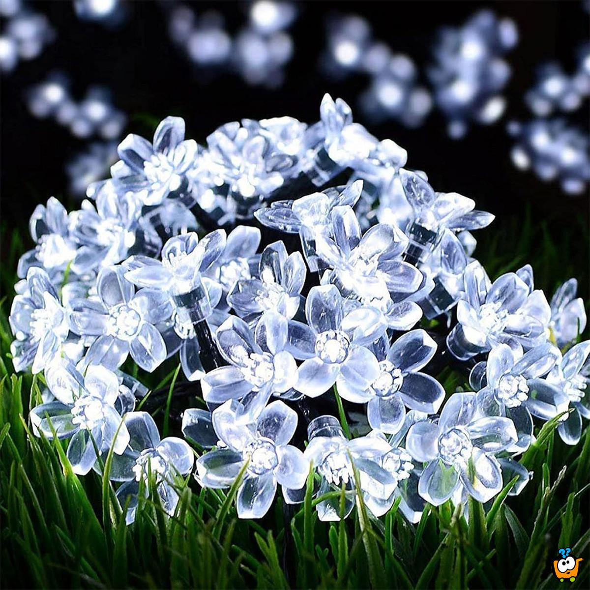 Floral solar lights – Prolećne cvetne LED lampice 6,5m