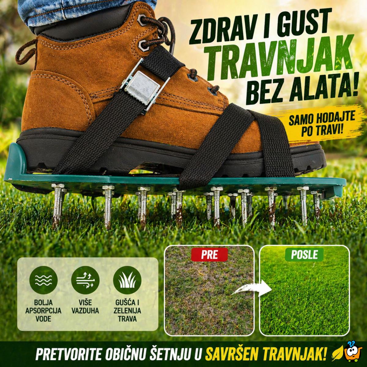 Sandale za aeraciju travnjaka – Zdrav i gust travnjak bez alata