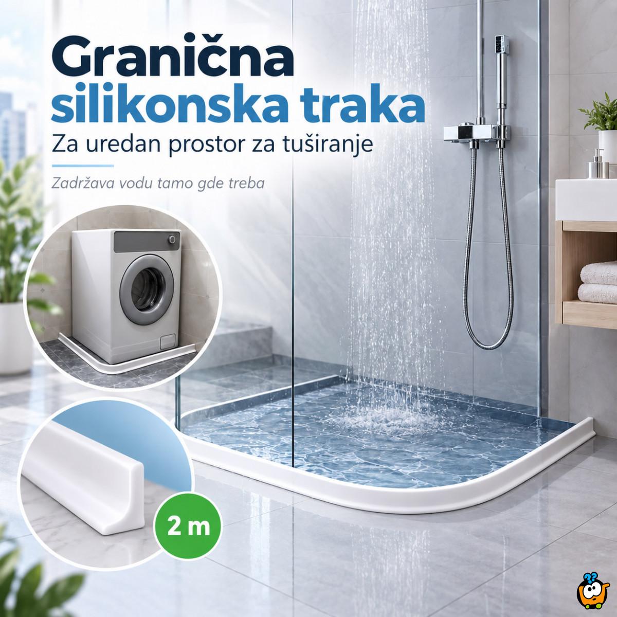 Granična silikonska traka za kreiranje prostora za tuširanje - 2 metra