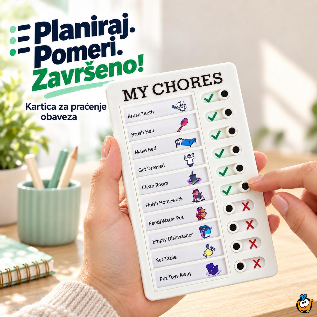 Kartica sa listom obaveza - Pregledno do cilja