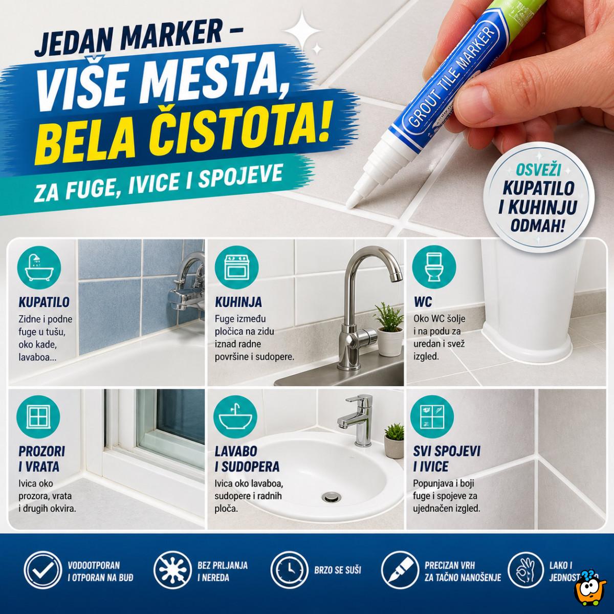 Magičan marker za fuge - Neka fuge opet budu kao nove!