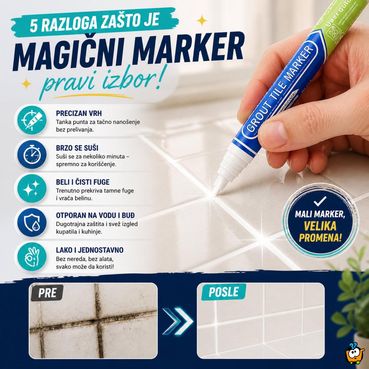 Magičan marker za fuge - Neka fuge opet budu kao nove!