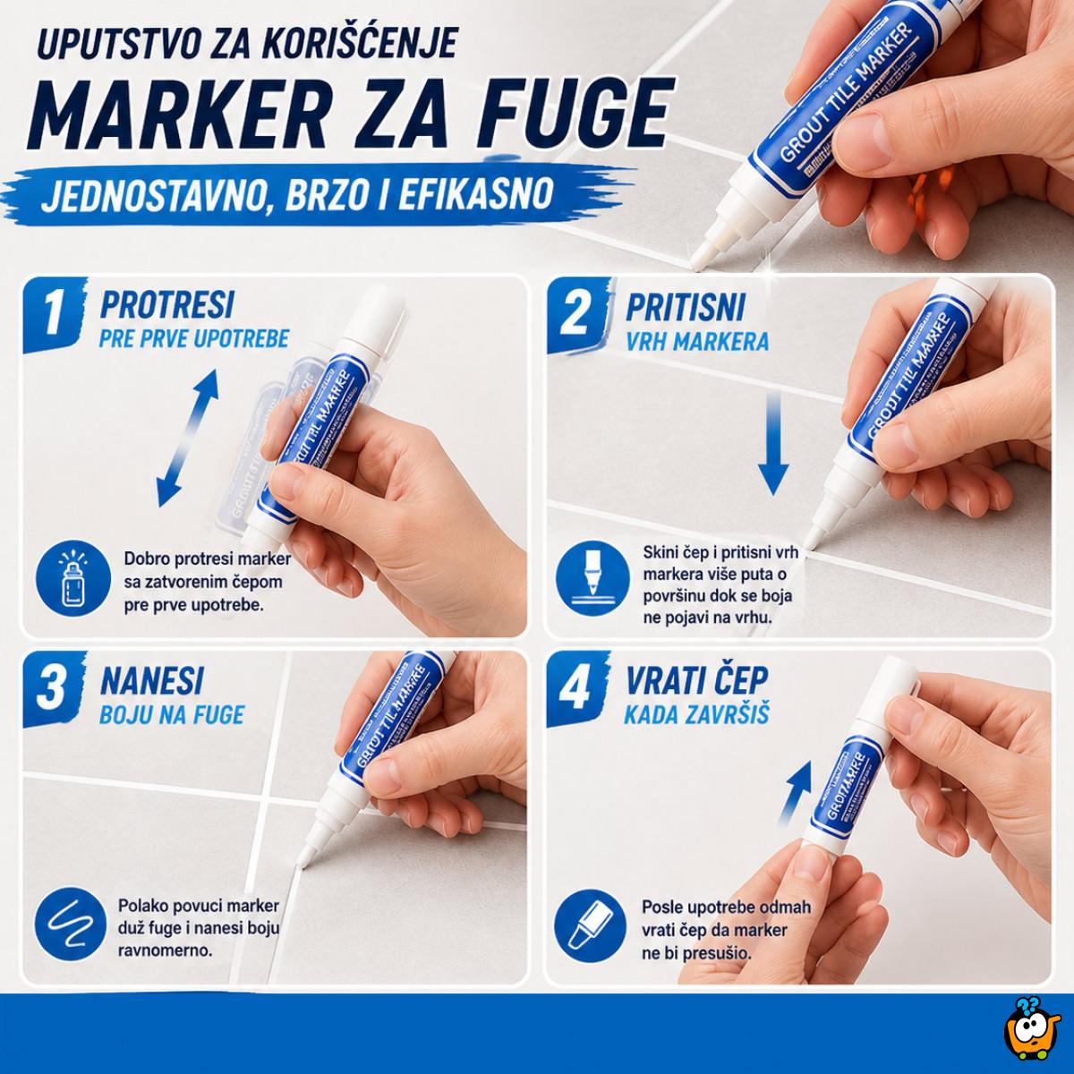 Magičan marker za fuge - Neka fuge opet budu kao nove!