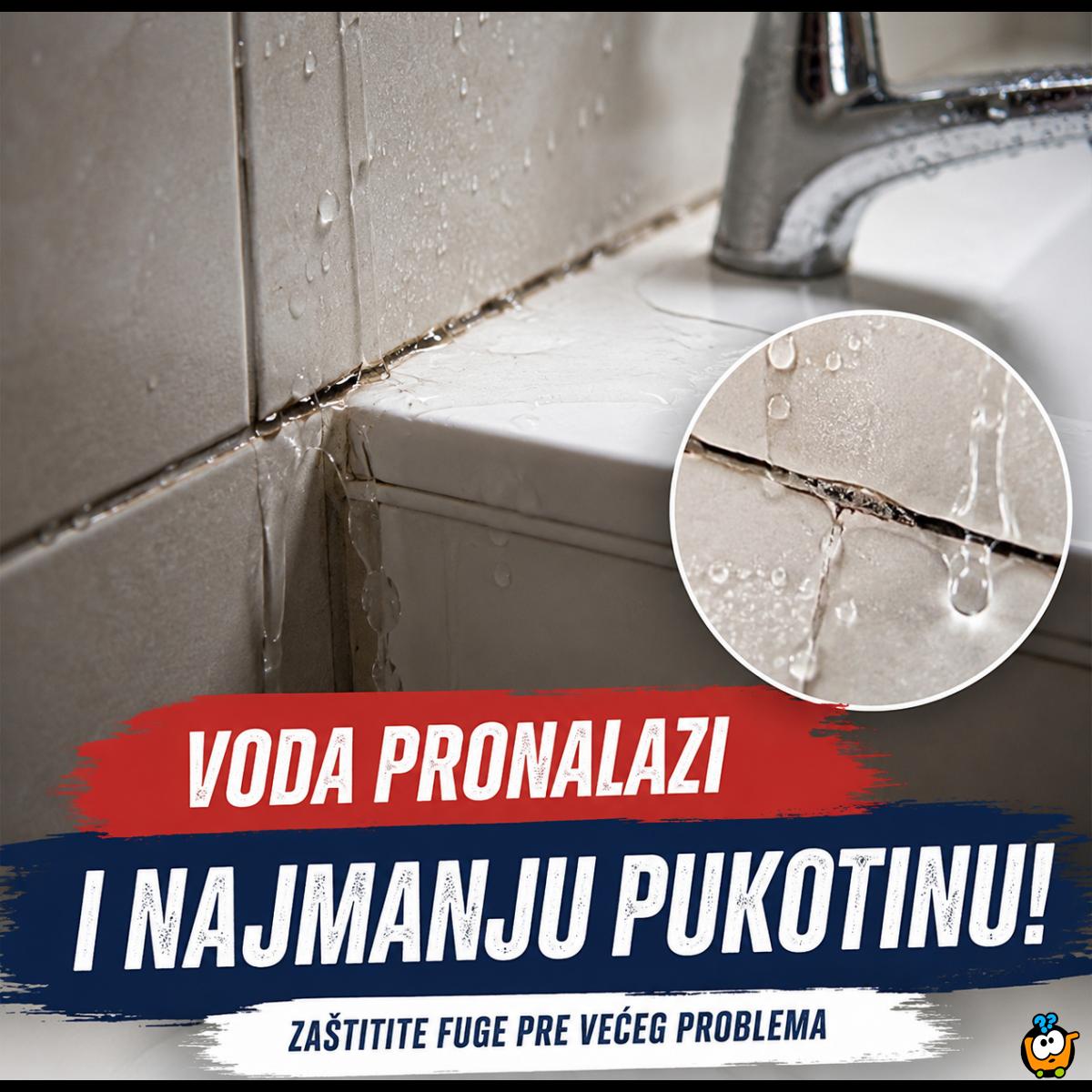 Transparentni vodootporni lepak za pukotine, pločice, beton, drvo i krov