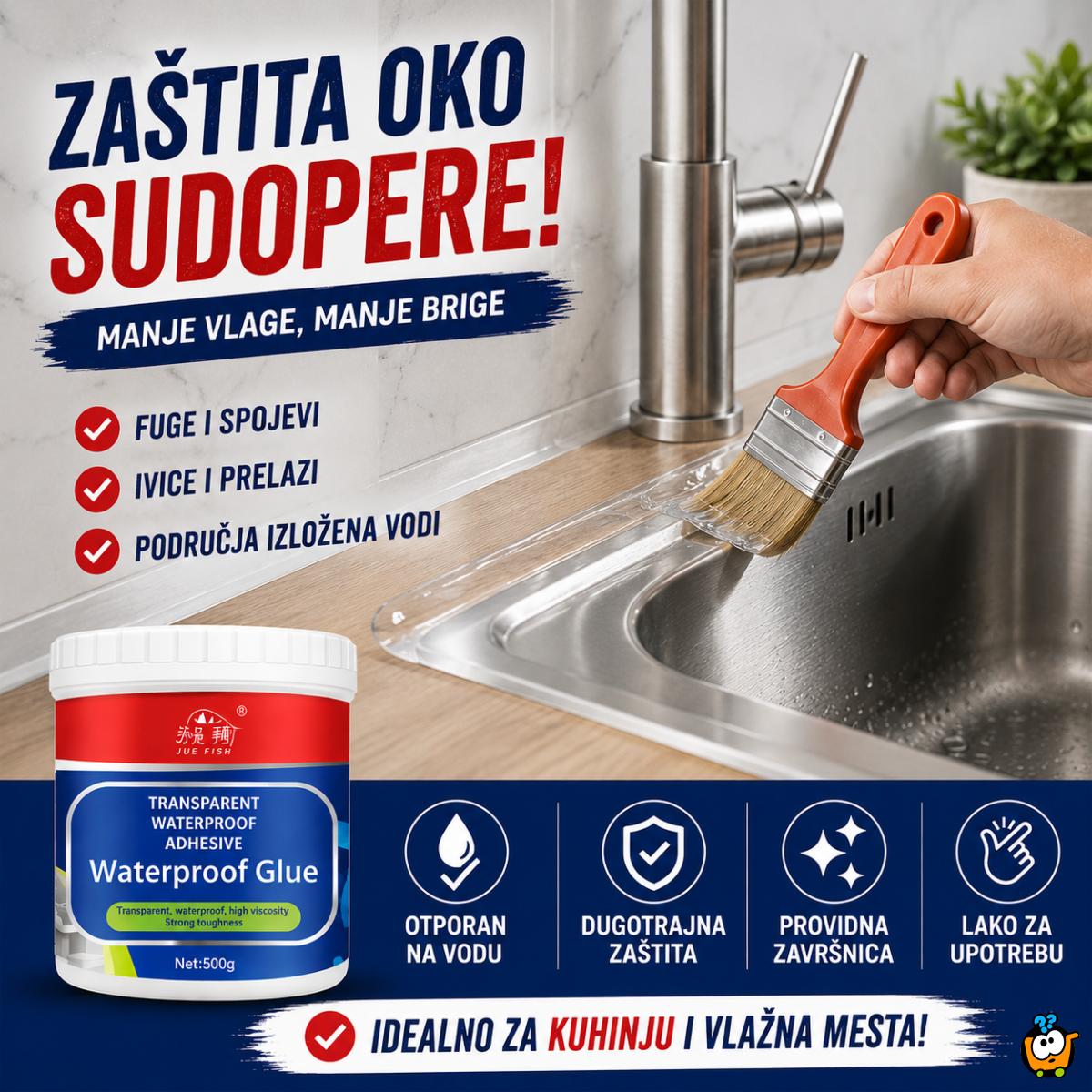 Transparentni vodootporni lepak za pukotine, pločice, beton, drvo i krov