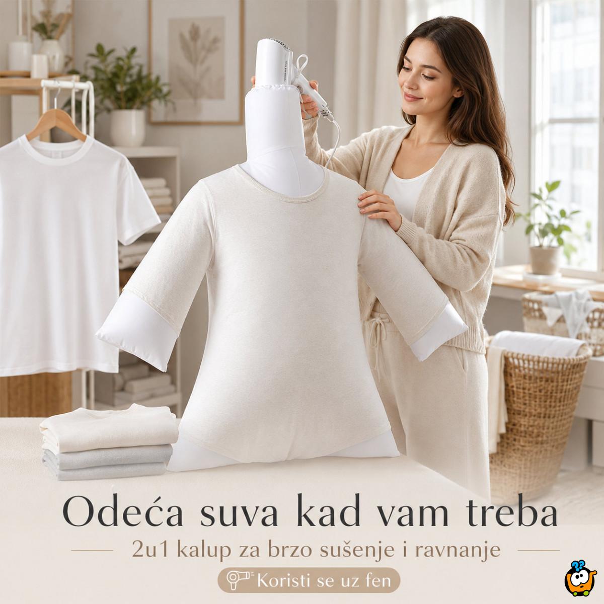 Brzi sušač odeće za fen – 2u1 kalup za majice i pantalone