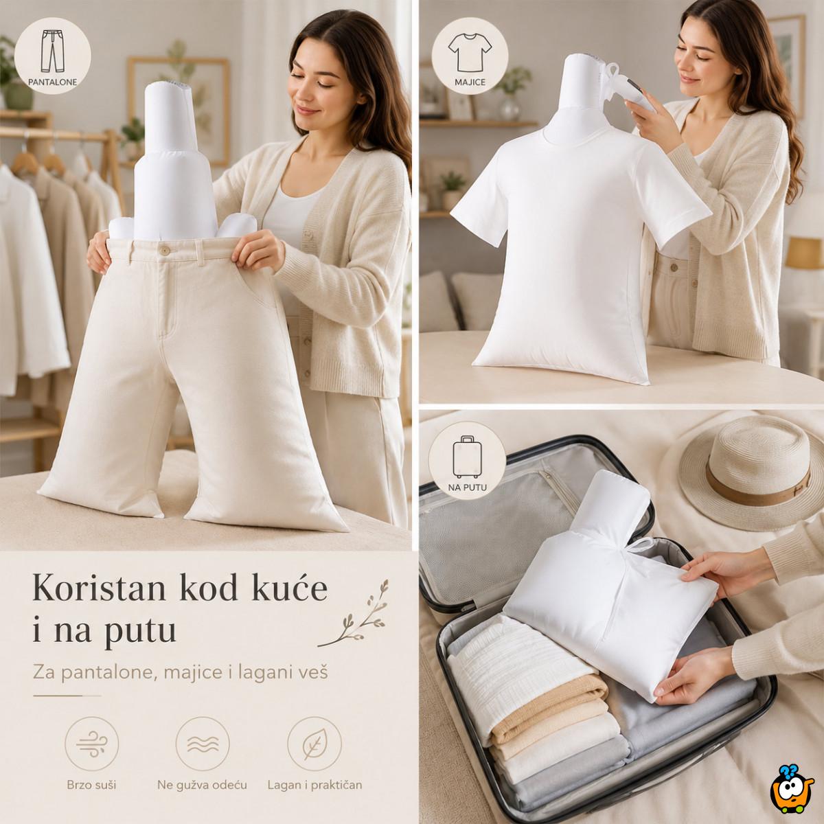Brzi sušač odeće za fen – 2u1 kalup za majice i pantalone