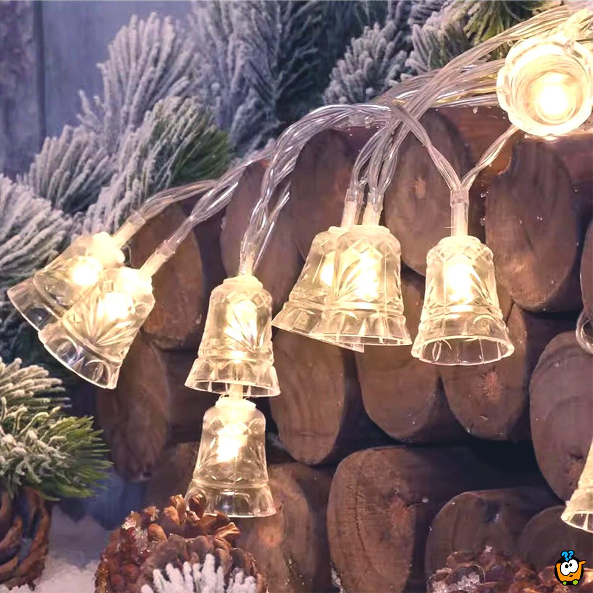 Jingle Bells – Ukrasne lampice u obliku zvončića 10m
