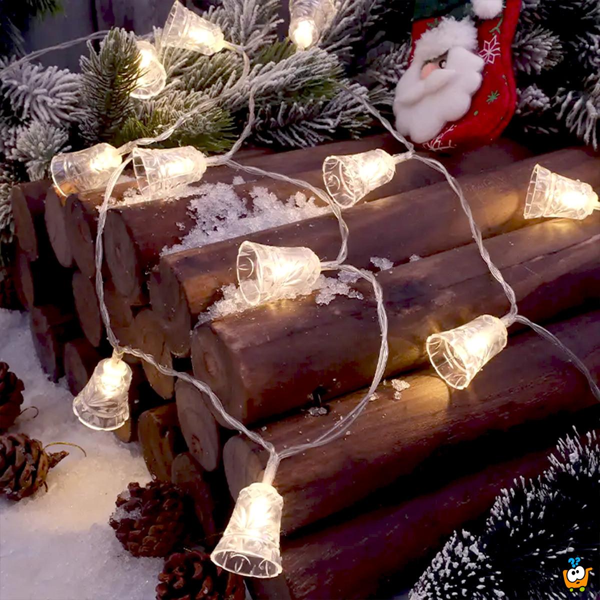 Jingle Bells – Ukrasne lampice u obliku zvončića 10m