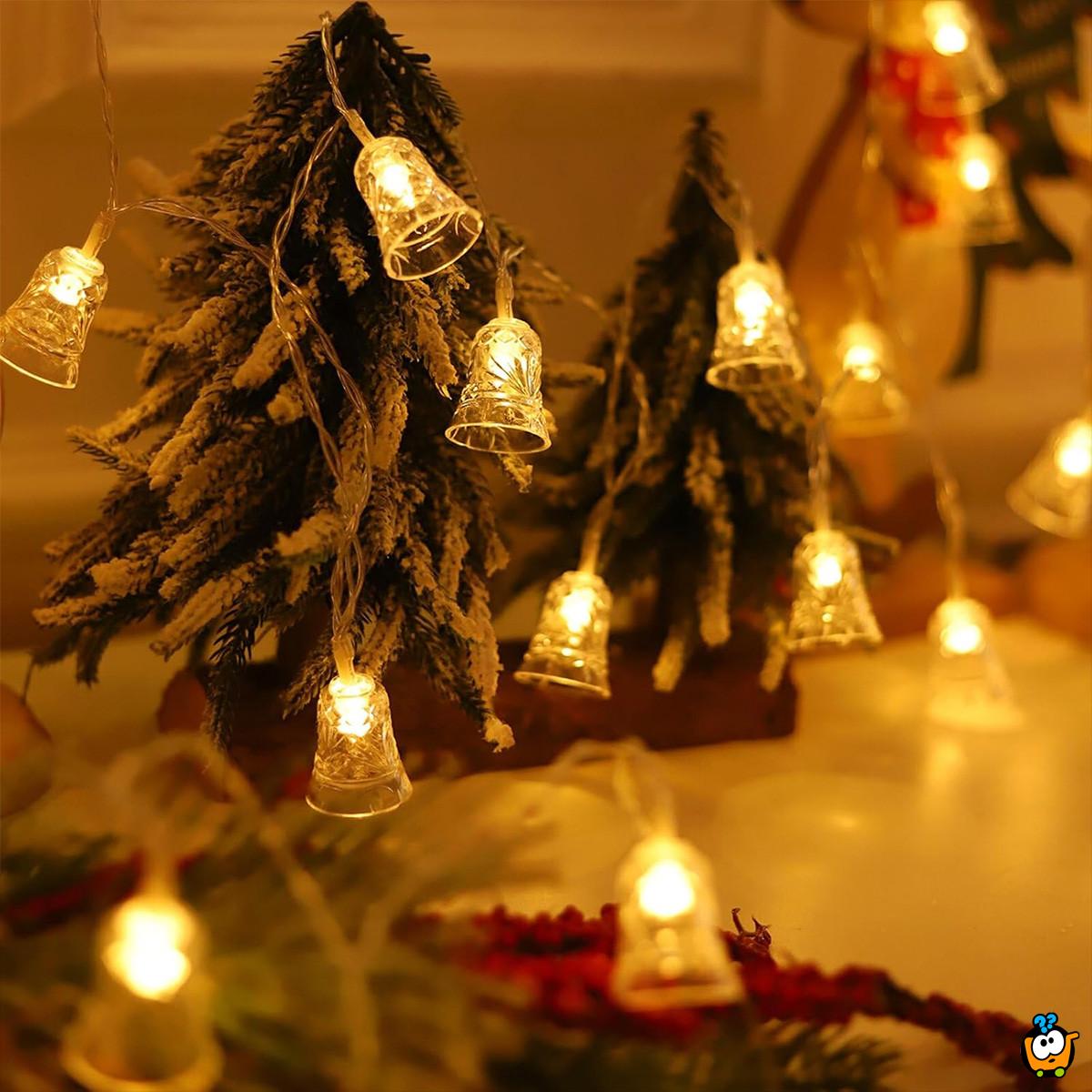 Jingle Bells – Ukrasne lampice u obliku zvončića 10m