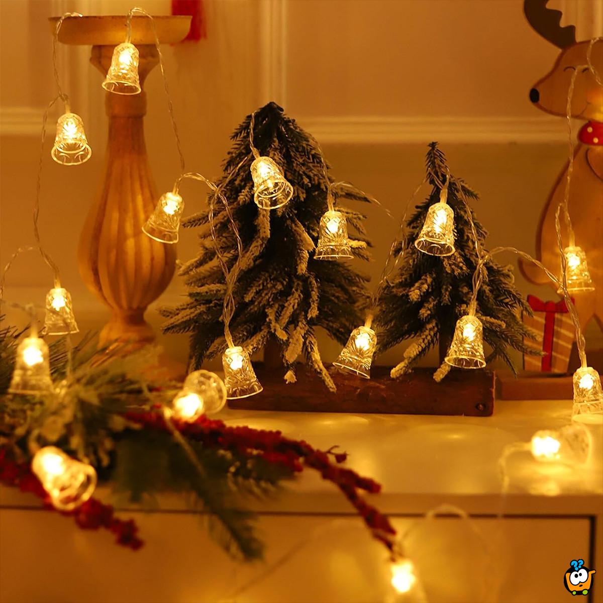 Jingle Bells – Ukrasne lampice u obliku zvončića 10m