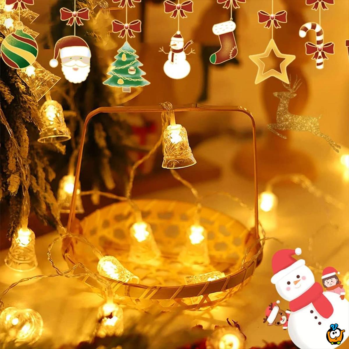 Jingle Bells – Ukrasne lampice u obliku zvončića 10m