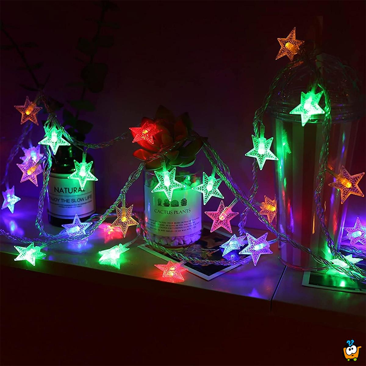 Stars Magic - Niz šarenih lampica zvezdica 3m
