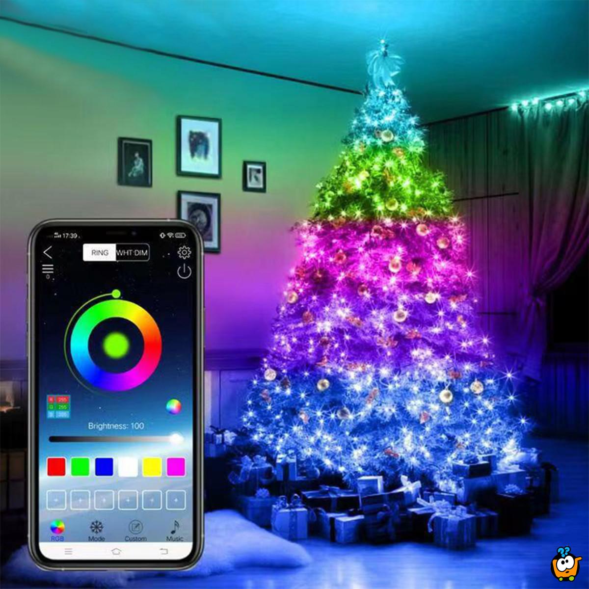 Smart lampice od 20m i 200 svetiljki + app za kontrolu telefonom