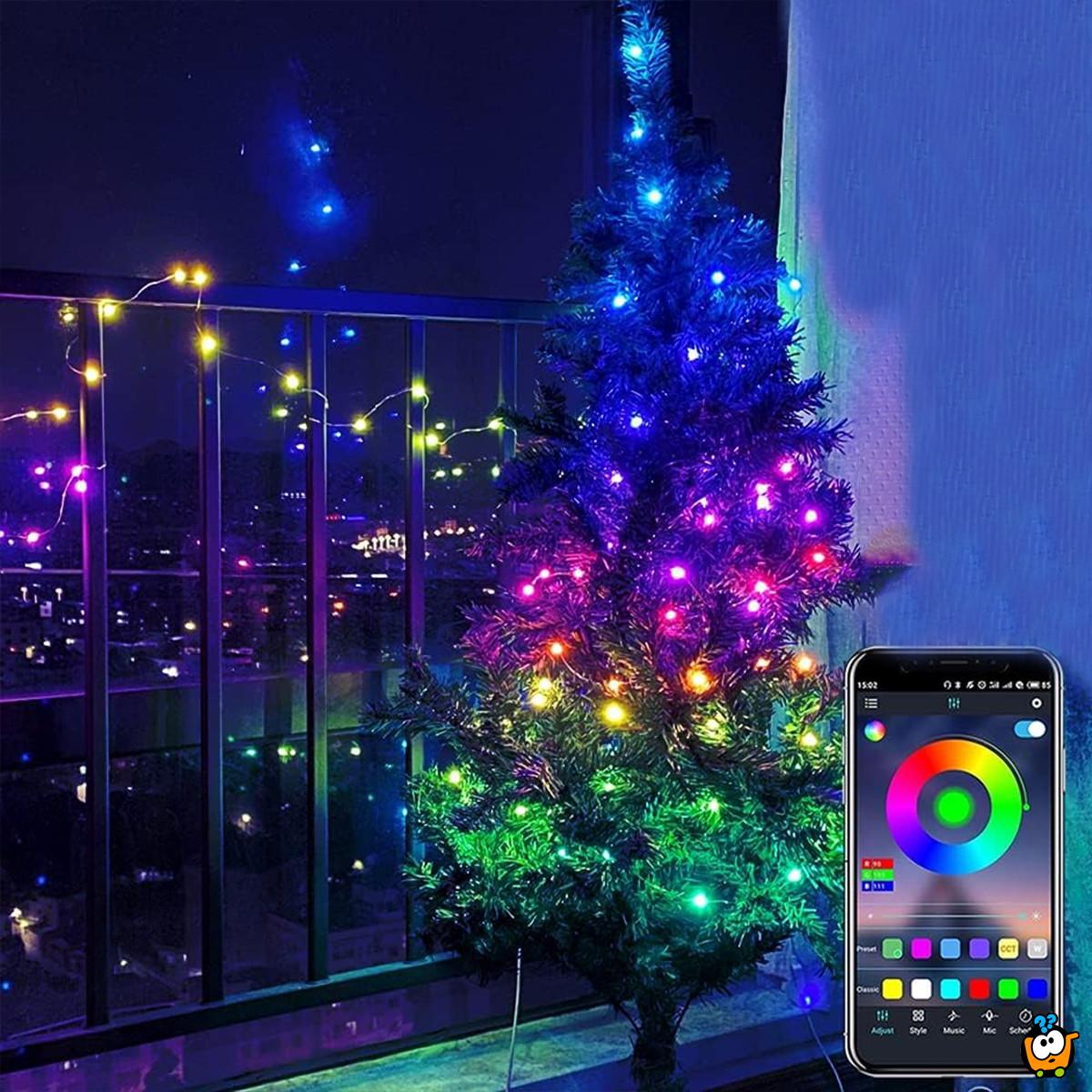 Smart lampice od 20m i 200 svetiljki + app za kontrolu telefonom