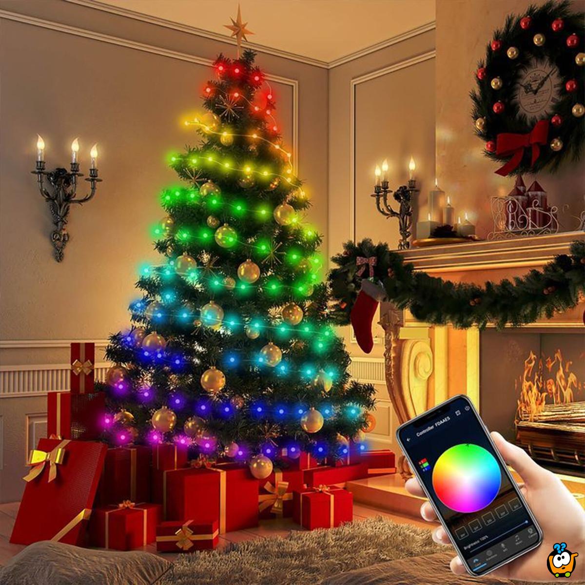 Smart lampice od 20m i 200 svetiljki + app za kontrolu telefonom