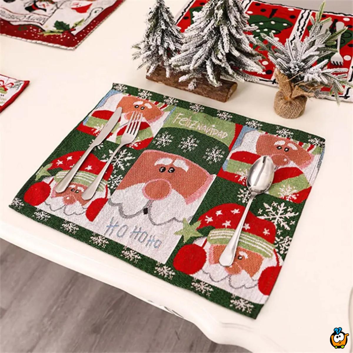 Deda Mraz - Ukrasni novogodišnji podmetač za tanjir i escajg