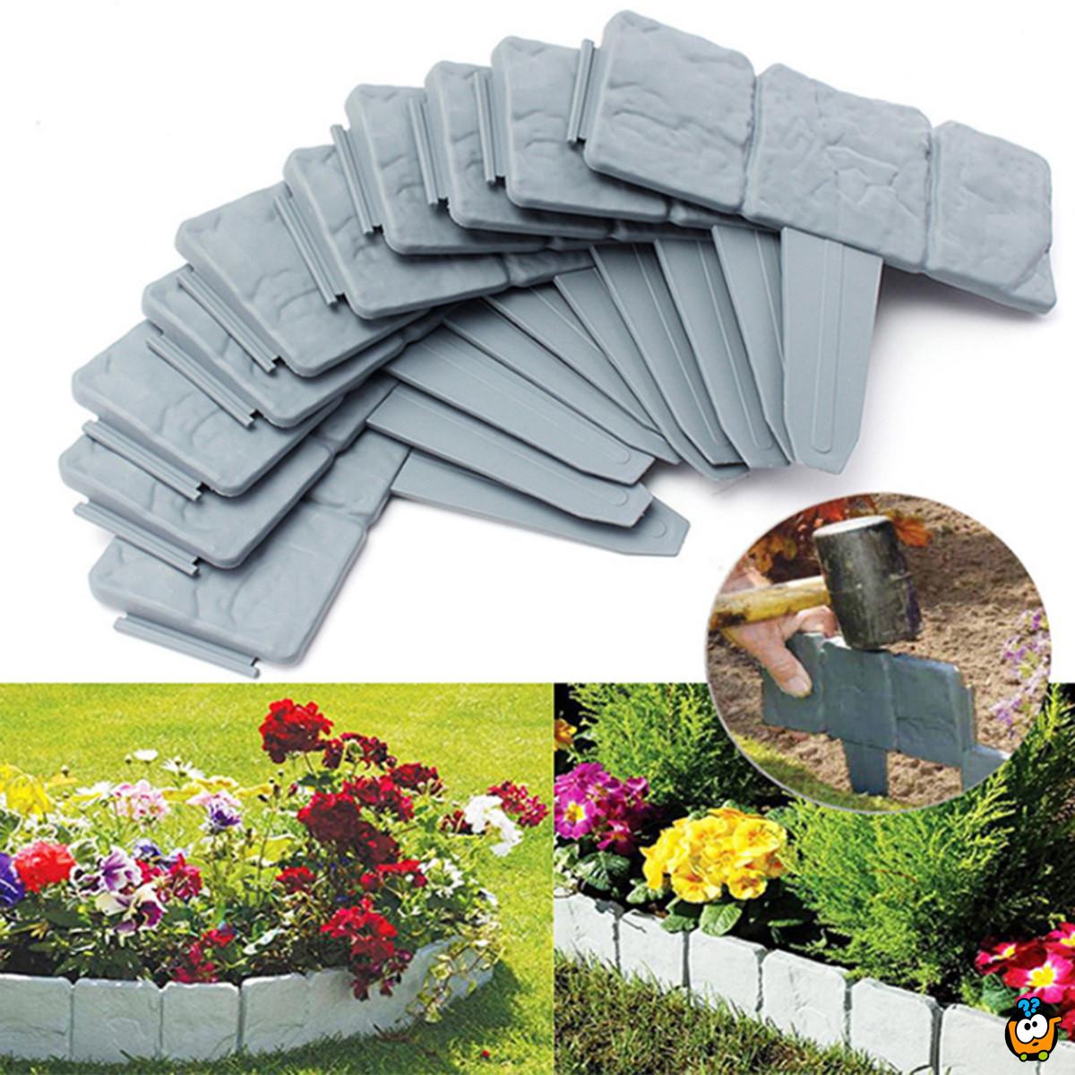 Stone fence – Set od 10 fleksibilnih ogradica za baštu
