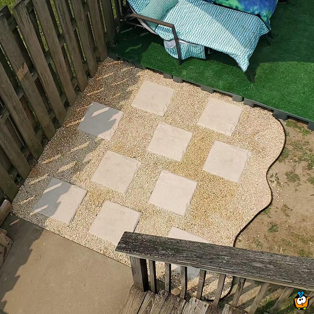 Ubodna PVC ploča za dvorište 40x40 cm - za stazu u imitaciji kamena