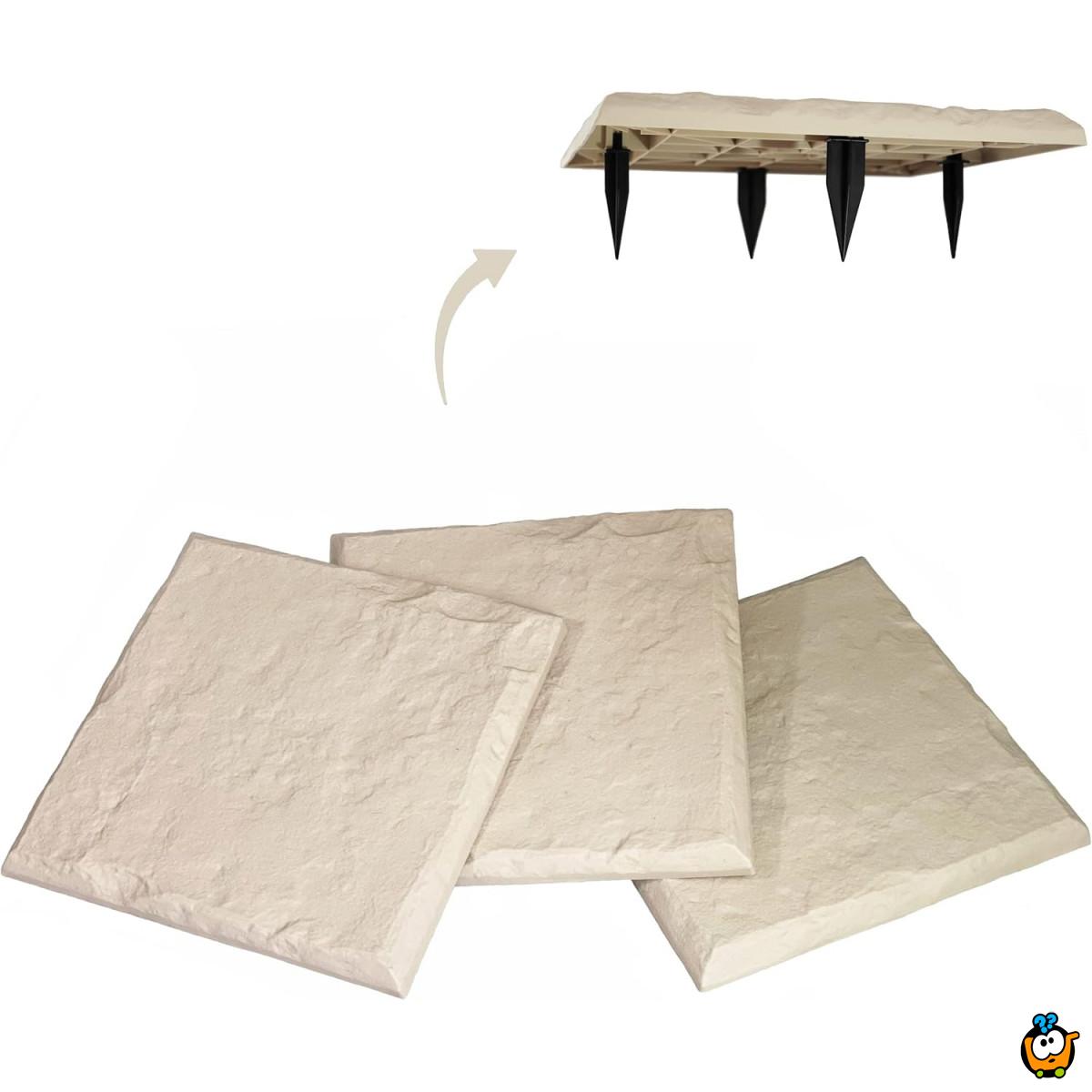 Ubodna PVC ploča za dvorište 40x40 cm - za stazu u imitaciji kamena
