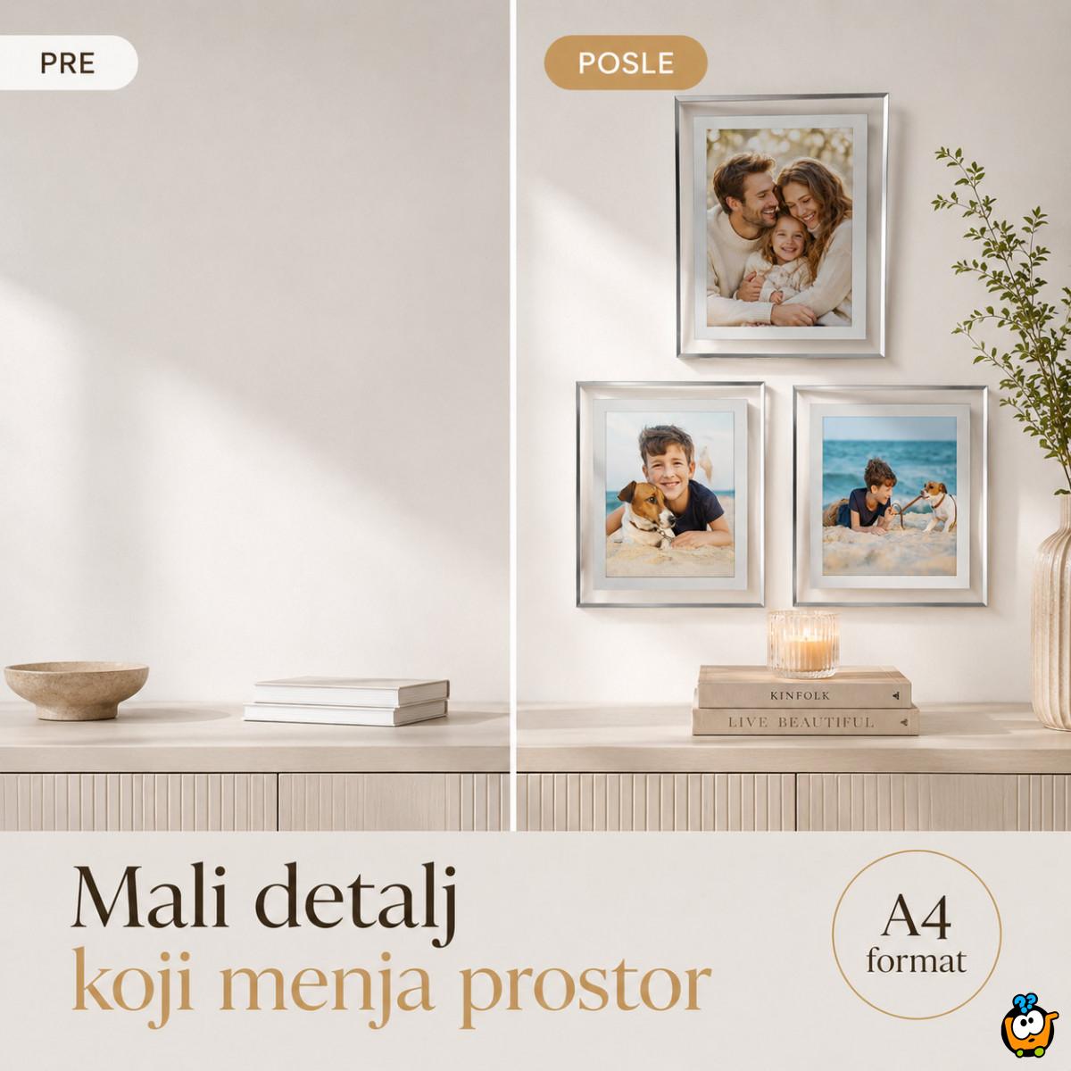 A4 stakleni ram za slike, diplome i postere 21 x 29,7 cm