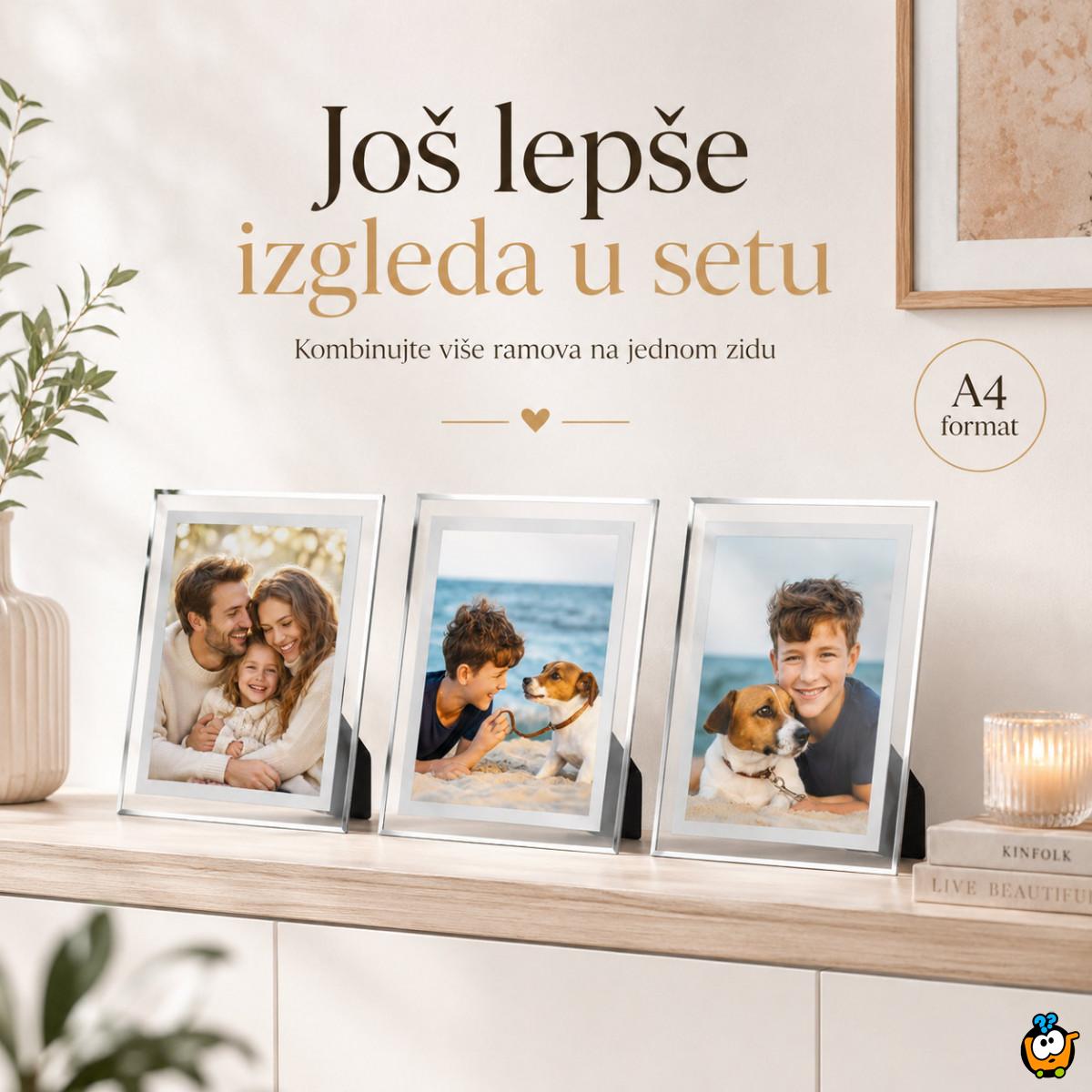 A4 stakleni ram za slike, diplome i postere 21 x 29,7 cm