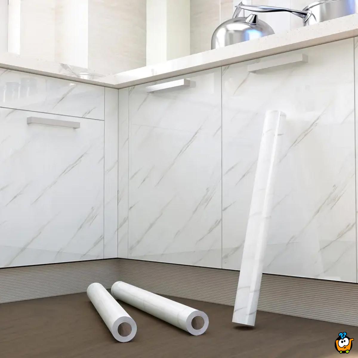 Sjajna vinil tapeta za nameštaj Marble dezen - 5m rolna