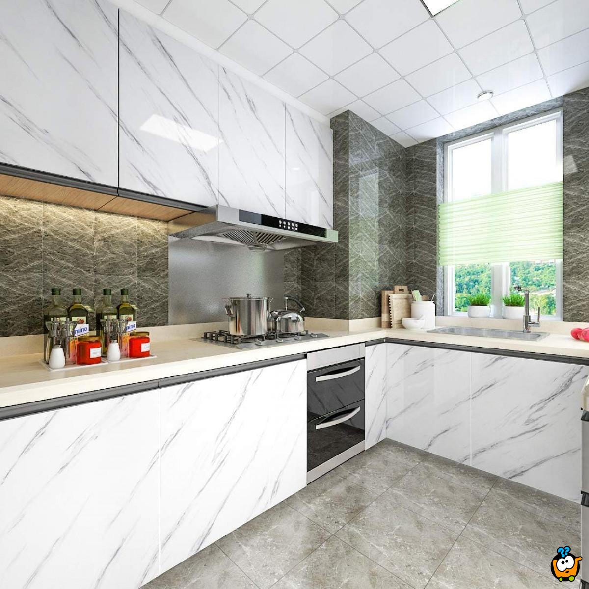 Sjajna vinil tapeta za nameštaj Marble dezen - 5m rolna