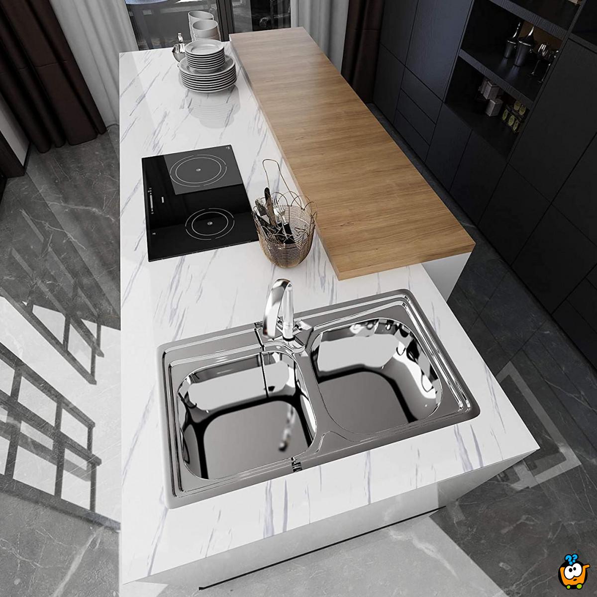 Sjajna vinil tapeta za nameštaj Marble dezen - 5m rolna