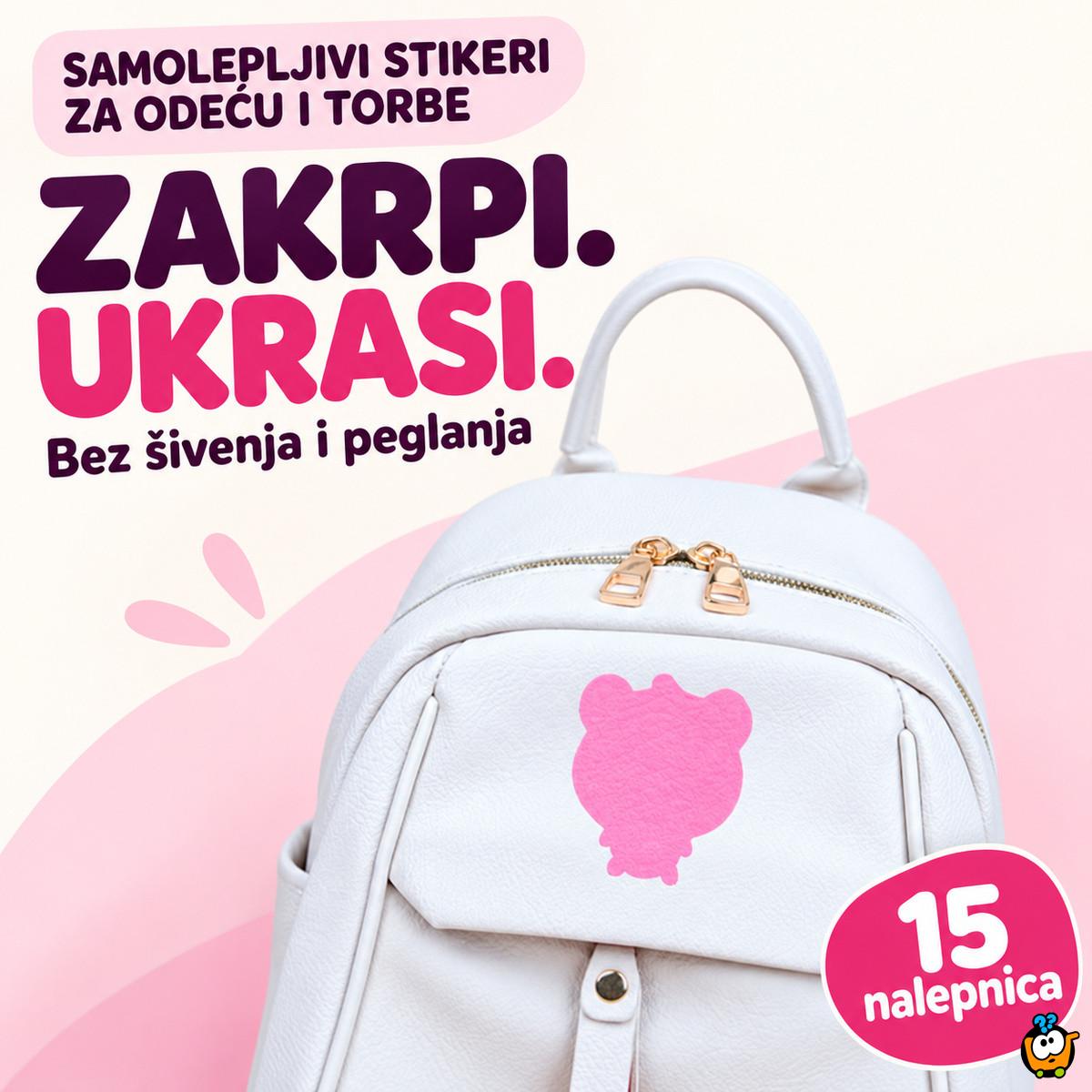 Samolepljivi  stikeri za krpljenje i ukrašavanje odeće
