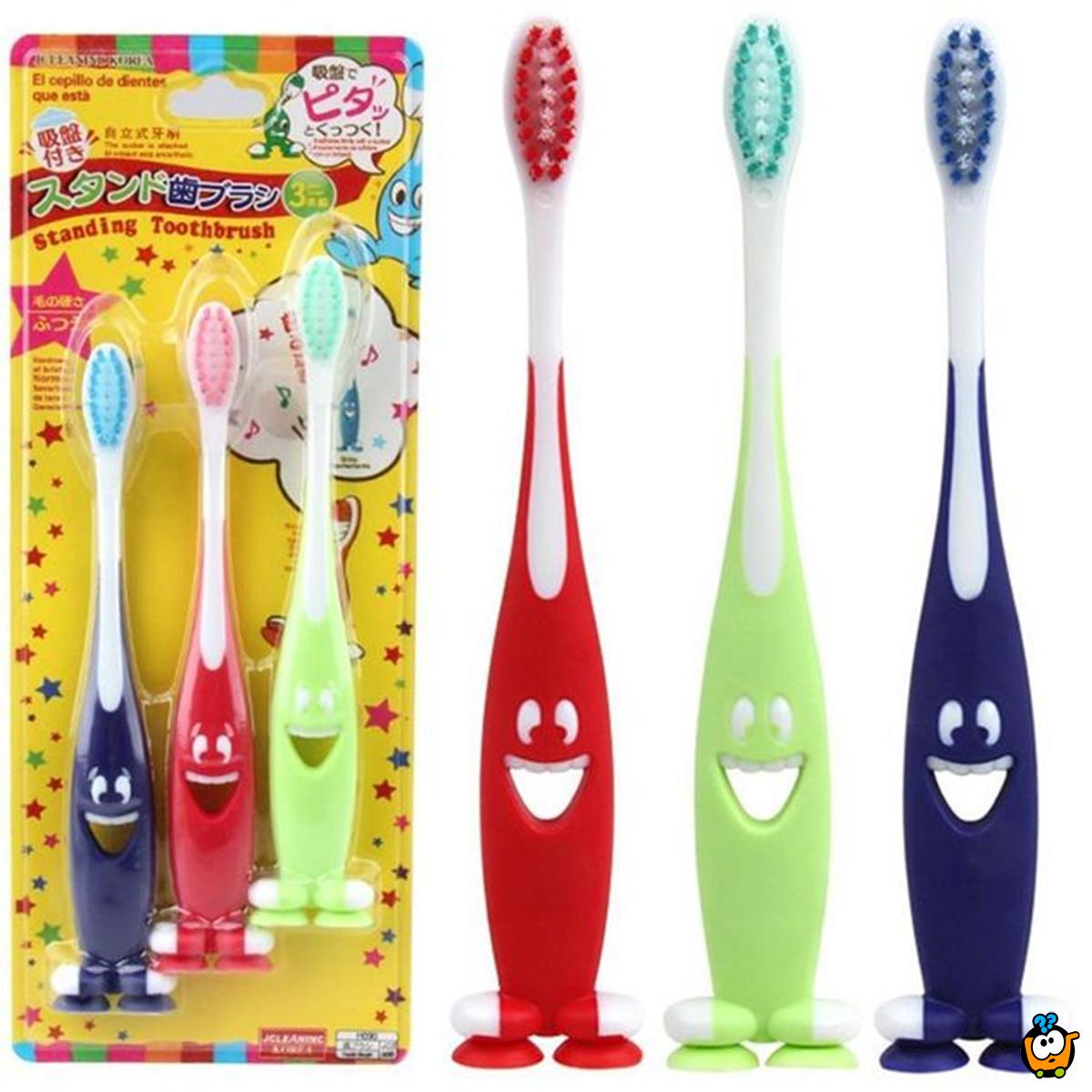 Smiley set od 3 samostojeće četkice za decu