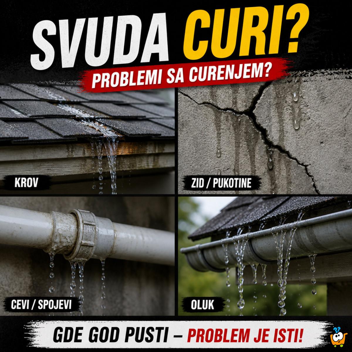 Quick seal tečna guma u spreju - Vodootporna zaštita bez majstora