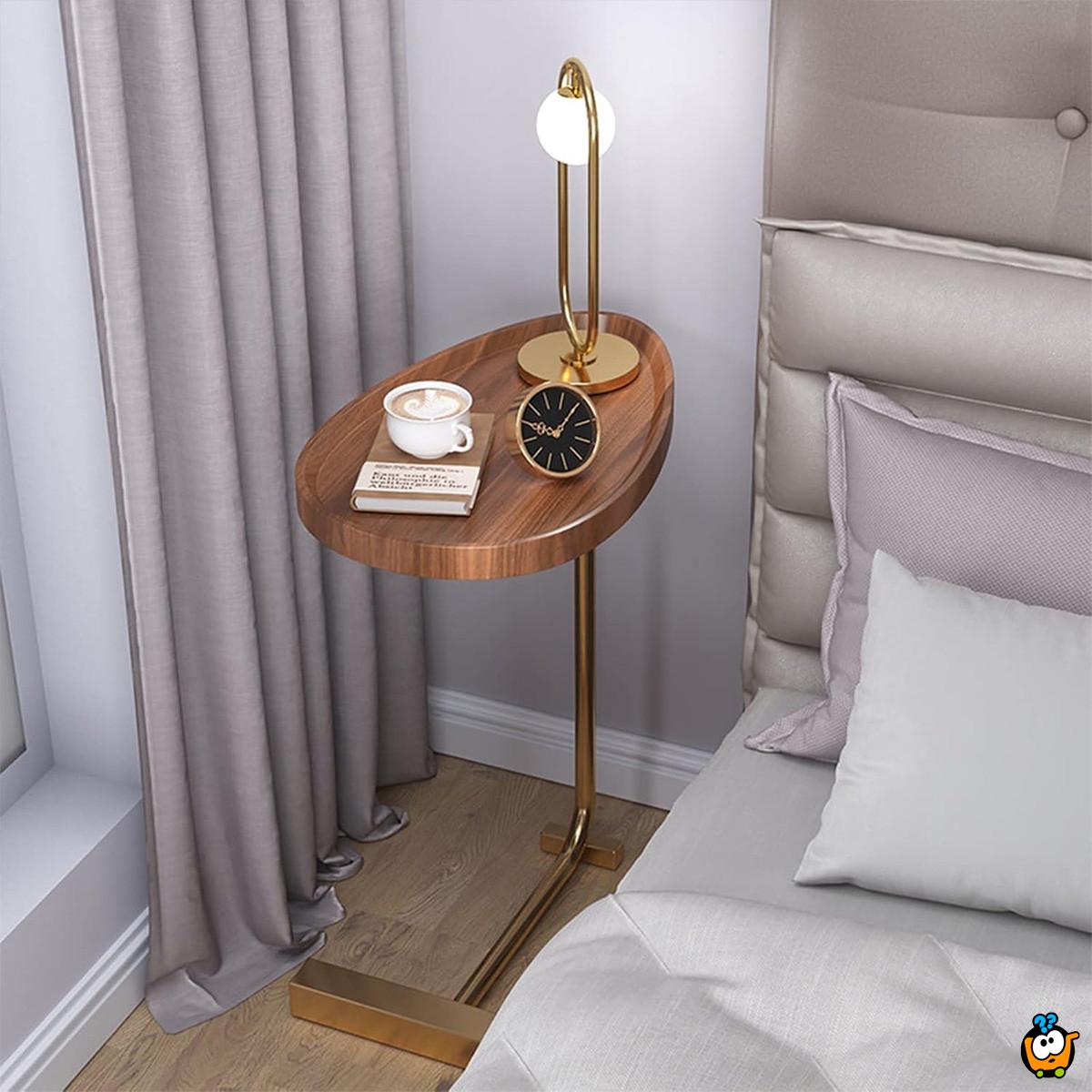 Gold Side C table - elegantni pomoćni stočić