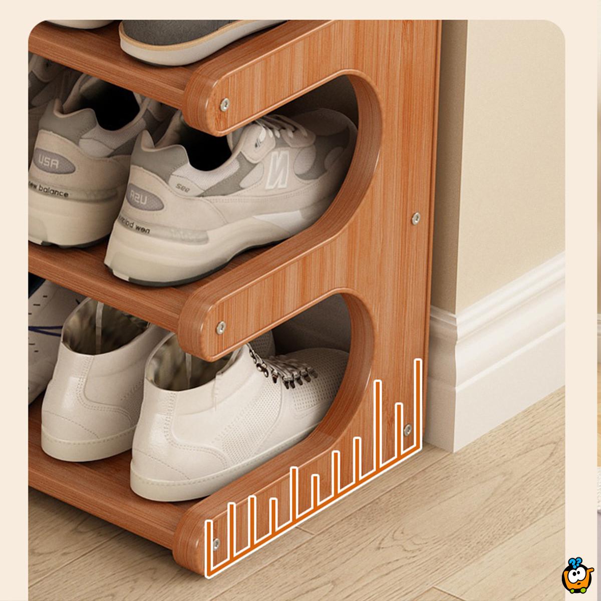 BAMBOO LINE - Vertikalni stalak-cipelarnik na 4 nivoa